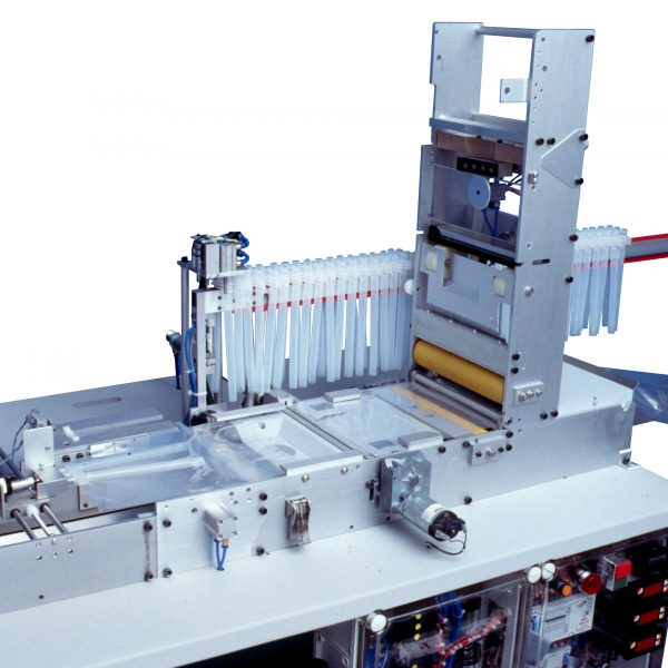 Bag making and tube insertion and welding production machine